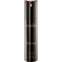 The anti-aging REVERSIVE range contains an exclusive BABOR precision formula with active ingredients Telovitin, Agicyl, Epocyl and Lumicol. Skin's individual youthful radiance is restored and feels silky to the touch. anti-aging cream